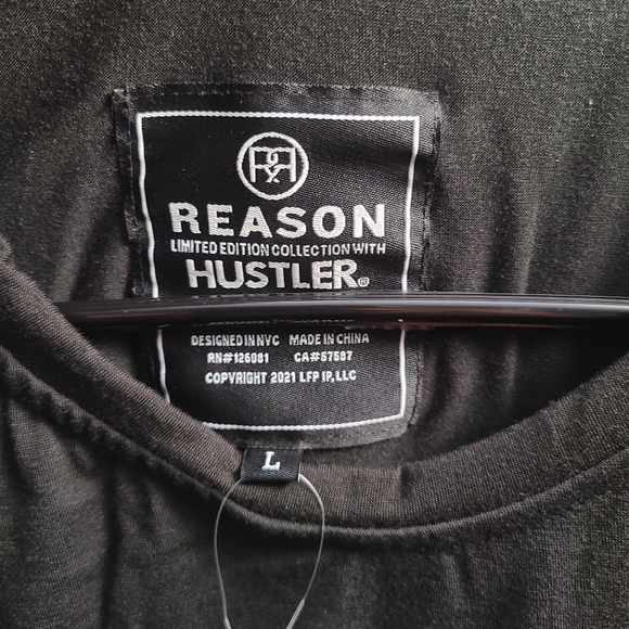 Hustler men's shirt black new with tags - Picture 3 of 3